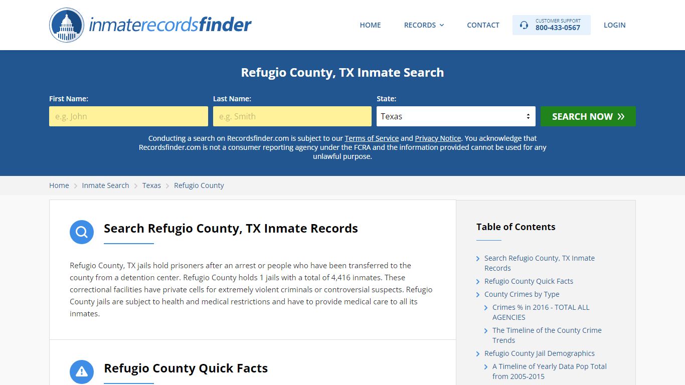 Refugio County, TX Inmate Lookup & Jail Records Online
